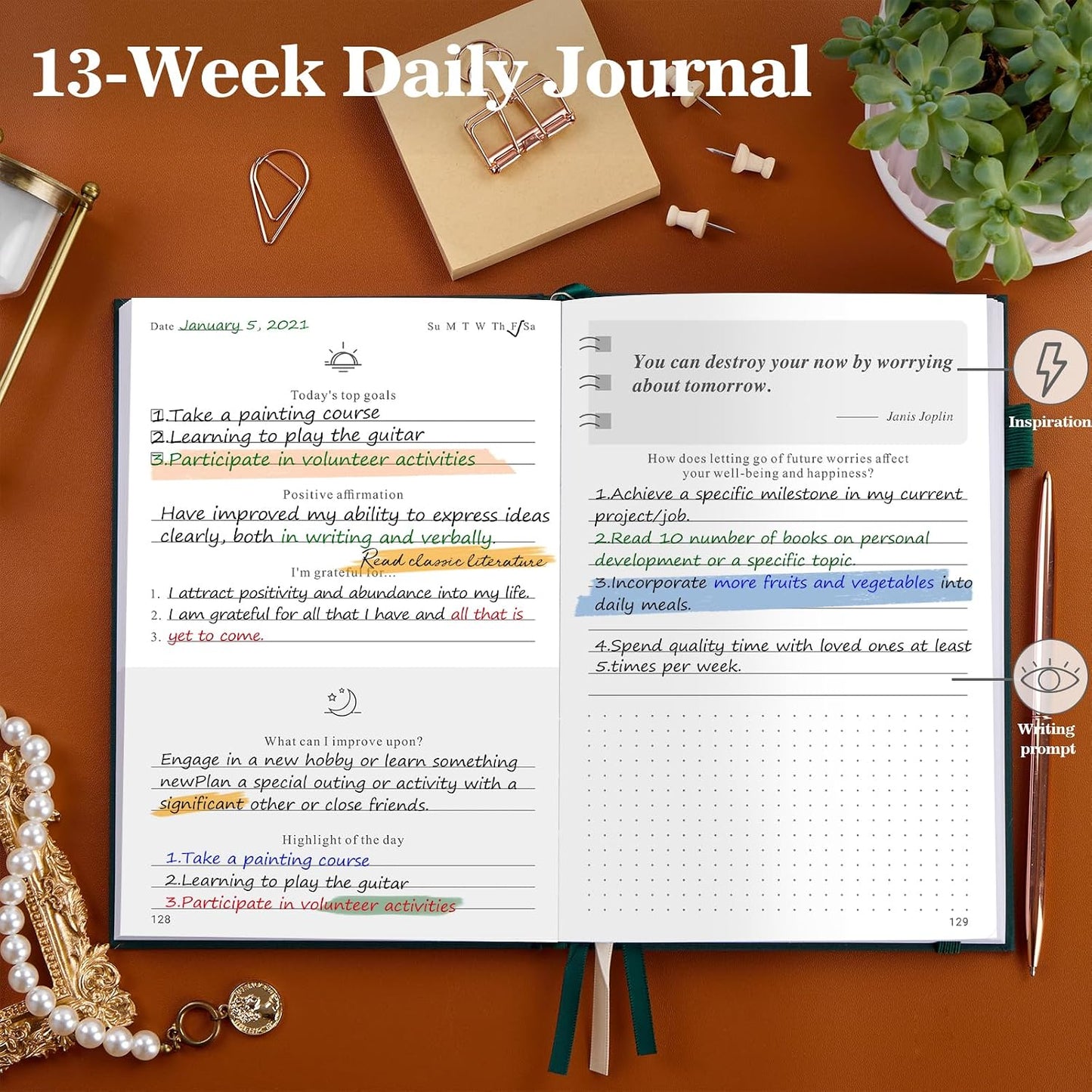 Guided Self-Care Journal with Prompts for Women with ADHD & Anxiety Green | Prompts for Reflection, Mood Tracking, Anxiety Relief, Positivity & Mental Wellness. Ideal Gift for Women.