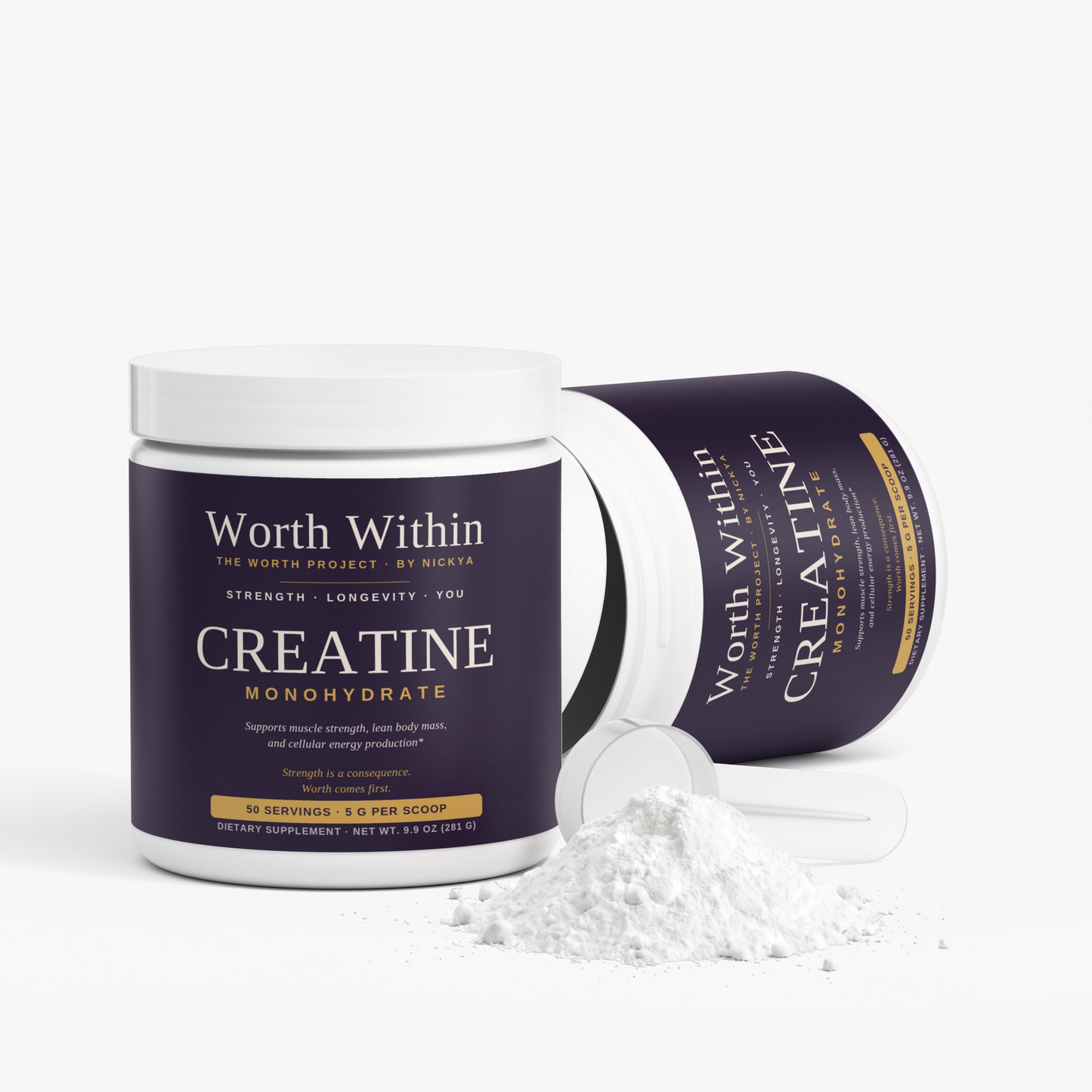 Worth Within Creatine Monohydrate — 5g Pure, 50 Servings