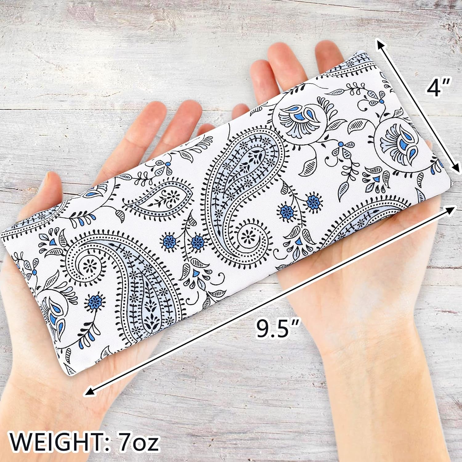 Lavender Eye Pillow for Relaxation, Yoga, Sleep – Weighted Eye Mask for Headache, Sinus, Aromatherapy Moist Heat Compress, Meditation Accessory, Relaxation Gift for Women (Purple)