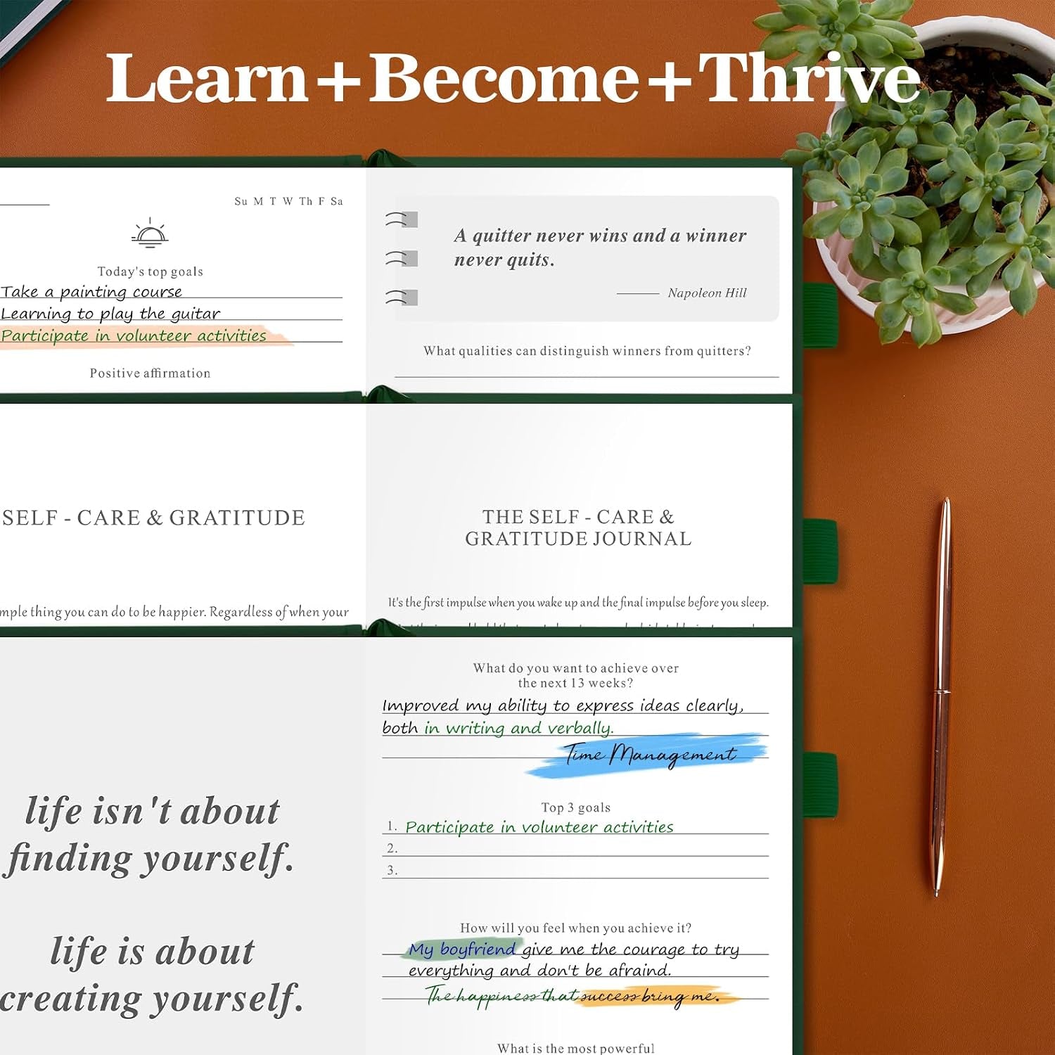 Guided Self-Care Journal with Prompts for Women with ADHD & Anxiety Green | Prompts for Reflection, Mood Tracking, Anxiety Relief, Positivity & Mental Wellness. Ideal Gift for Women.