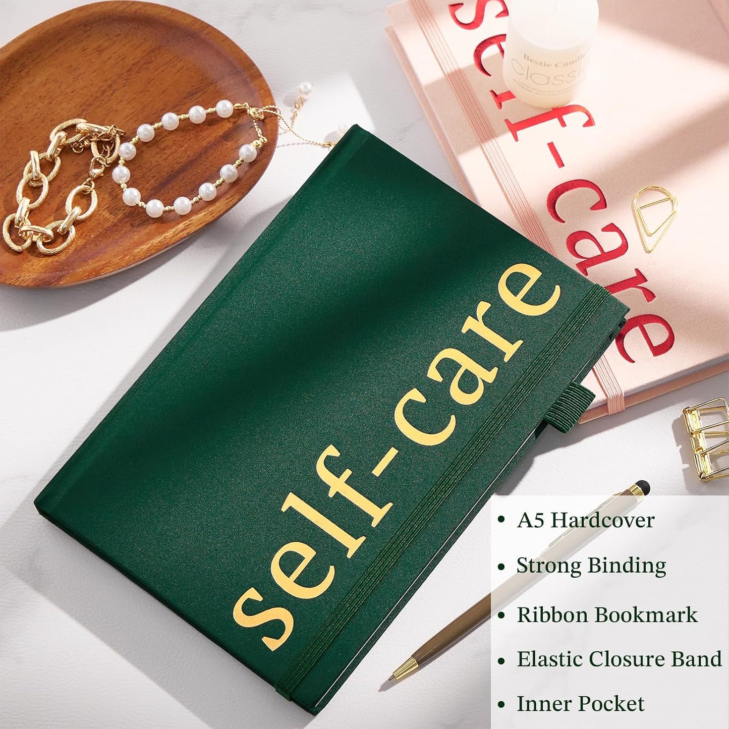 Guided Self-Care Journal with Prompts for Women with ADHD & Anxiety Green | Prompts for Reflection, Mood Tracking, Anxiety Relief, Positivity & Mental Wellness. Ideal Gift for Women.