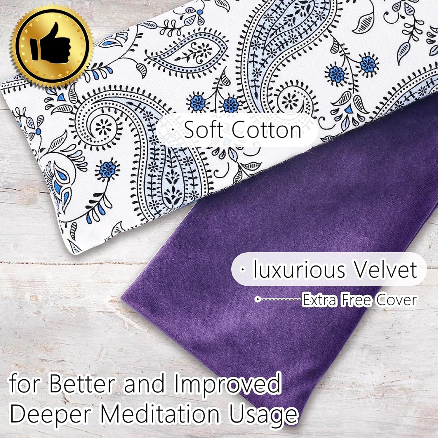 Lavender Eye Pillow for Relaxation, Yoga, Sleep – Weighted Eye Mask for Headache, Sinus, Aromatherapy Moist Heat Compress, Meditation Accessory, Relaxation Gift for Women (Purple)