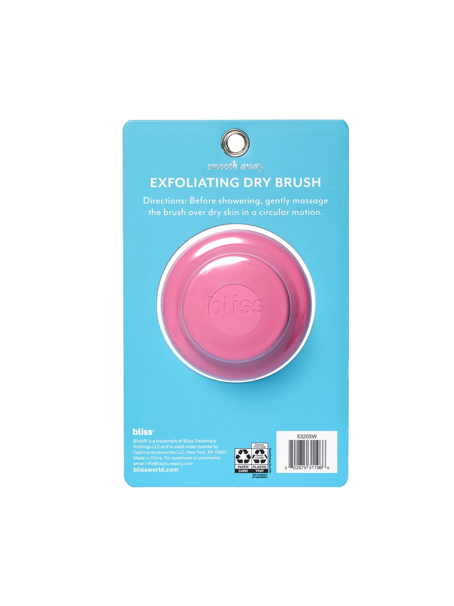 Smooth Away Exfoliating Dry Brush, Natural Bristles, Exfoliating Body Scrubber and Dry Brush