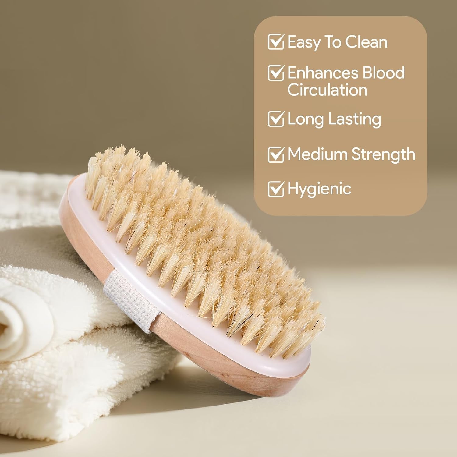 4 Pcs Dry Brushing Body Brush, Pore Cleaning Brush Set Long Handle Back Scrubber for Shower, Soft Dry Brush for Body Face, Bath Brushing Exfoliating Brushes