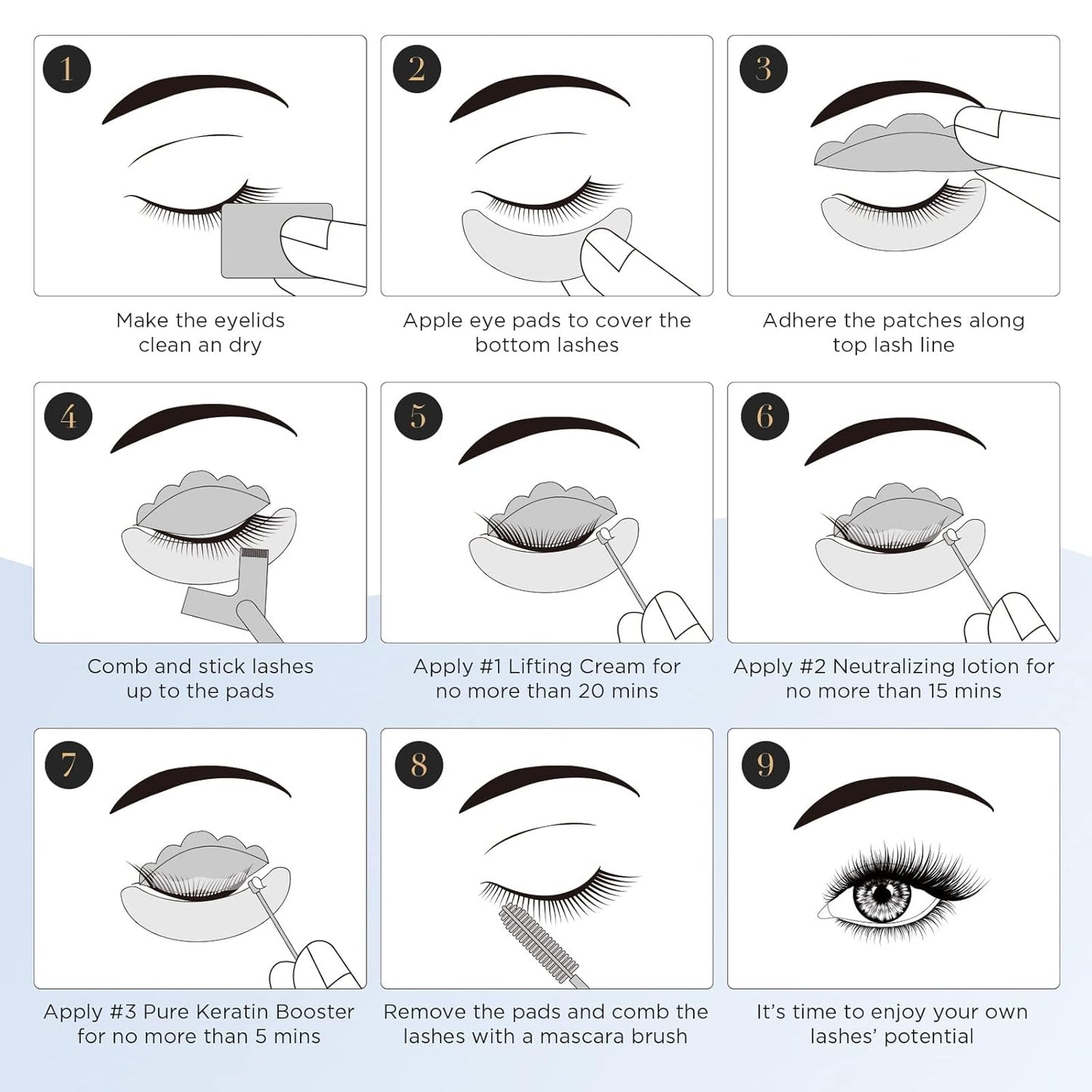 Lash Lift Kit,Professional Eyelash Perm Kit,Liquid Set,Semi-Permanent,Curling Perming,Wave Lift Extension Perm Set,5 Times