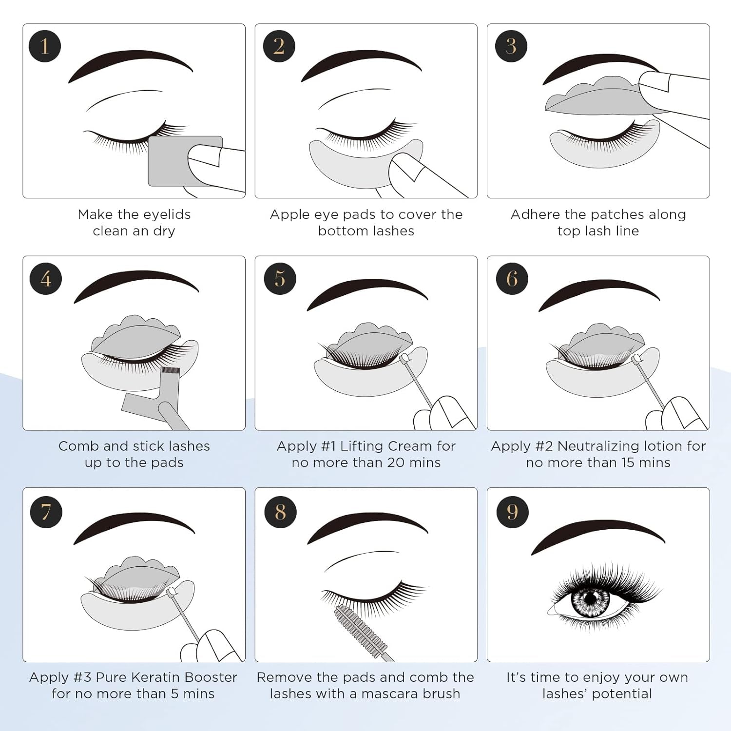 Lash Lift Kit,Professional Eyelash Perm Kit,Liquid Set,Semi-Permanent,Curling Perming,Wave Lift Extension Perm Set,5 Times
