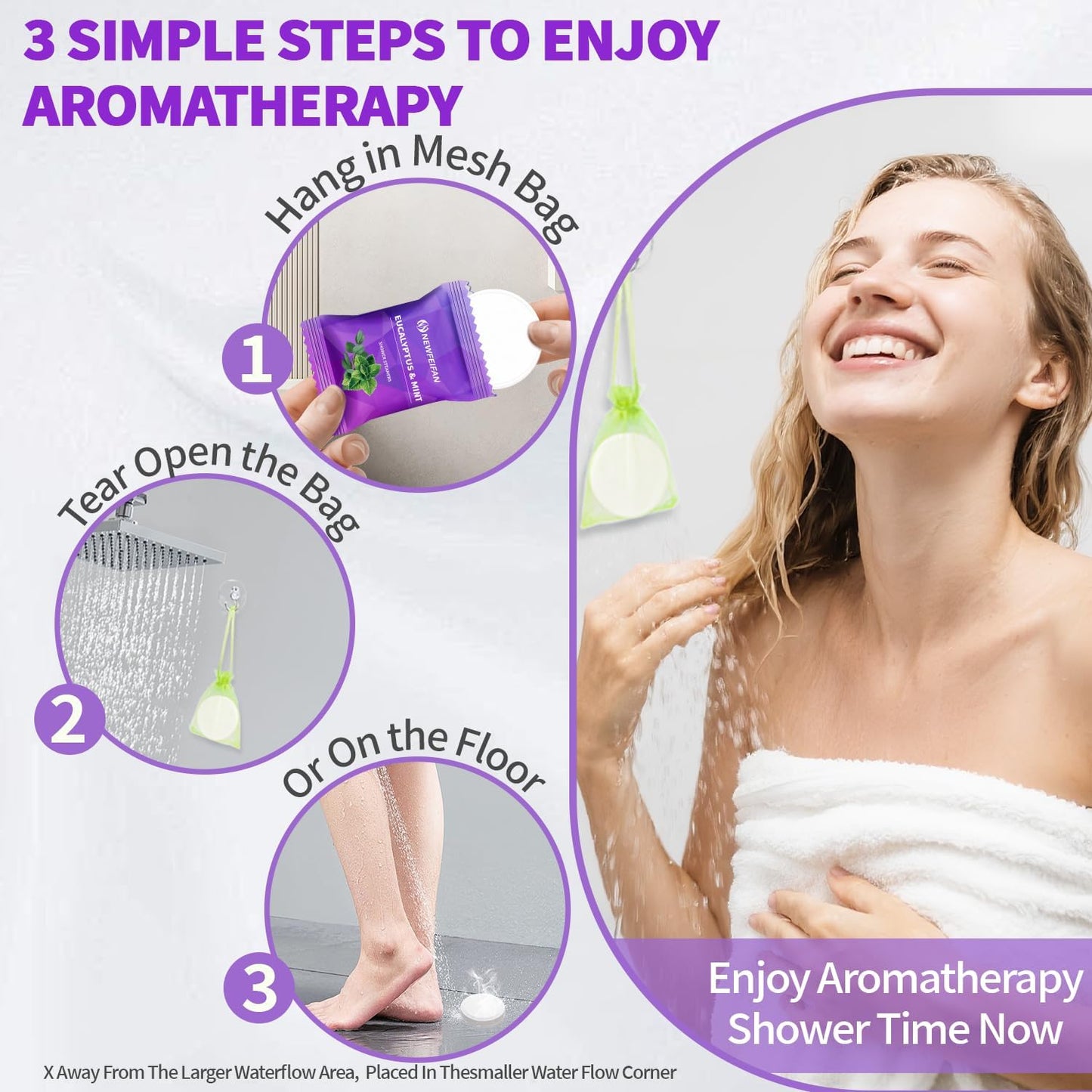 Shower Steamers Aromatherapy for Women & Men, 8-Pack Shower Bombs | Christmas Stocking Stuffers for Adults Teens White Elephant Birthday Gifts, Organic Essential Oil Home Spa Self Care Relaxing