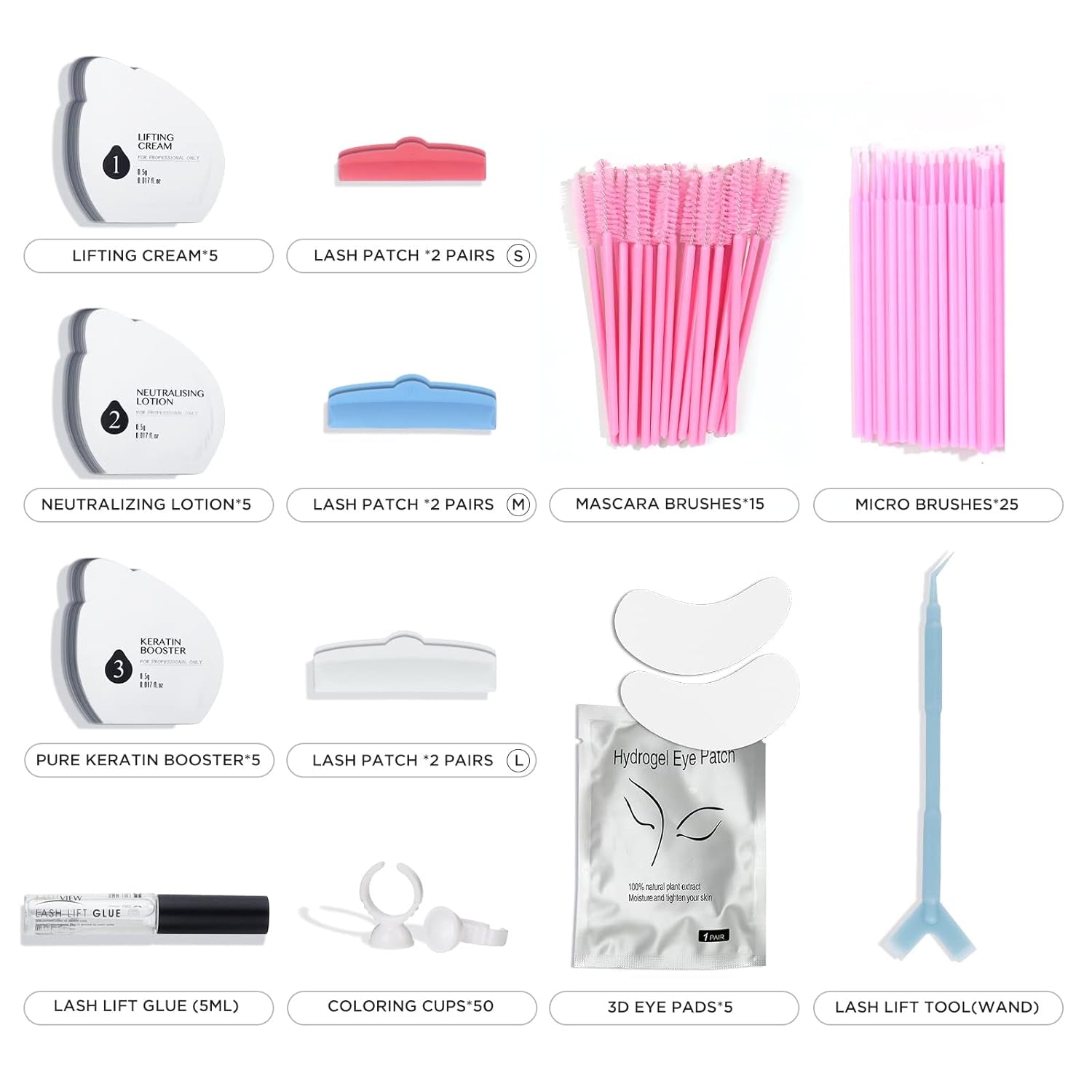 Lash Lift Kit,Professional Eyelash Perm Kit,Liquid Set,Semi-Permanent,Curling Perming,Wave Lift Extension Perm Set,5 Times